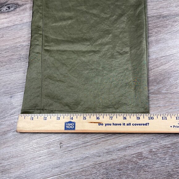 NEW Madewell Women's High-Rise Straight Cargo Trousers in Satin Size 4 Green - Picture 7 of 8